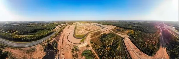 Framed Print : Aerial panoramic view of the race track in Finland Framed Print : Aerial panoramic view of the race track in Finland