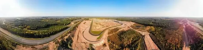 Framed Print : Aerial panoramic view of the race track in Finland Framed Print : Aerial panoramic view of the race track in Finland