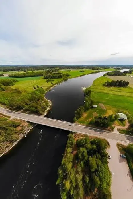 Framed Print : Aerial panoramic view of rapid Susikoski at river Kymijoki, Finland Framed Print : Aerial panoramic view of rapid Susikoski at river Kymijoki, Finland