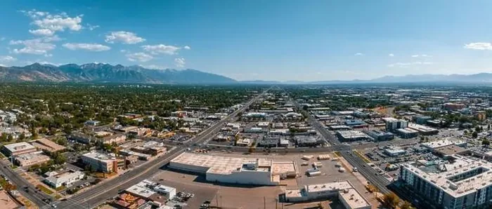 Framed Print : Aerial panoramic view of the Salt Lake City skyline Utah Framed Print : Aerial panoramic view of the Salt Lake City skyline Utah