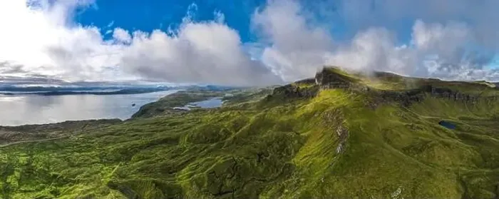 Framed Print : Aerial panoramic view of the scotish highlands Isle of Skye in northern Scotland Hebrides Islands Framed Print : Aerial panoramic view of the scotish highlands Isle of Skye in northern Scotland Hebrides Islands