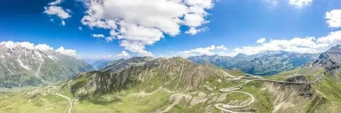 Framed Print : Aerial panoramic view of serpentine Taxenbacher Fusch high alpine road in Grossglockner in Austria Framed Print : Aerial panoramic view of serpentine Taxenbacher Fusch high alpine road in Grossglockner in Austria