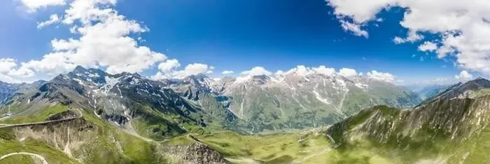 Framed Print : Aerial panoramic view of serpentine Taxenbacher Fusch high alpine road in Grossglockner in Austria Framed Print : Aerial panoramic view of serpentine Taxenbacher Fusch high alpine road in Grossglockner in Austria