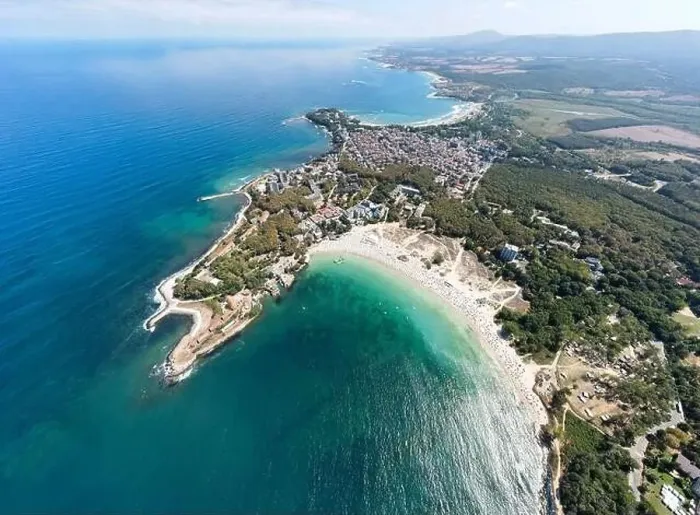 Framed Print : Aerial Panoramic view of town of Kiten, Burgas Region, Bulgaria Framed Print : Aerial Panoramic view of town of Kiten, Burgas Region, Bulgaria
