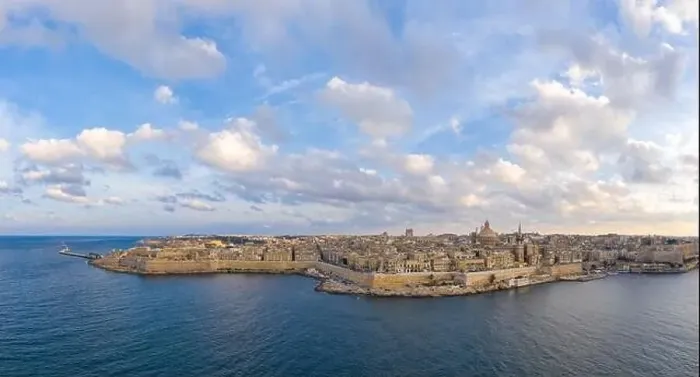 Framed Print : Aerial panoramic view of the Valletta old town on Malta Framed Print : Aerial panoramic view of the Valletta old town on Malta