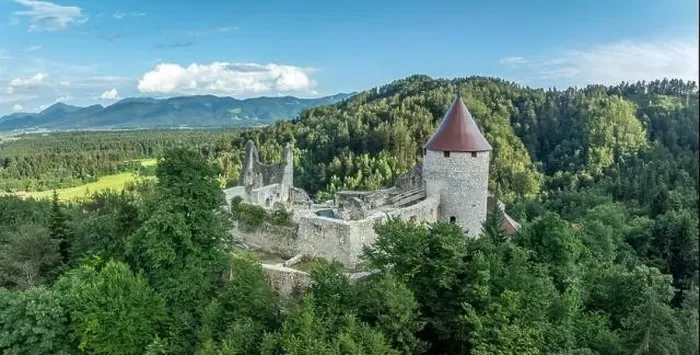 Framed Print : Aerial panoramic view of Zovnek castle Framed Print : Aerial panoramic view of Zovnek castle