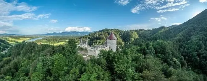 Framed Print : Aerial panoramic view of Zovnek castle Framed Print : Aerial panoramic view of Zovnek castle