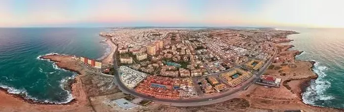 Framed Print : Aerial panoramic wide angle photo of Torrevieja cityscape Framed Print : Aerial panoramic wide angle photo of Torrevieja cityscape