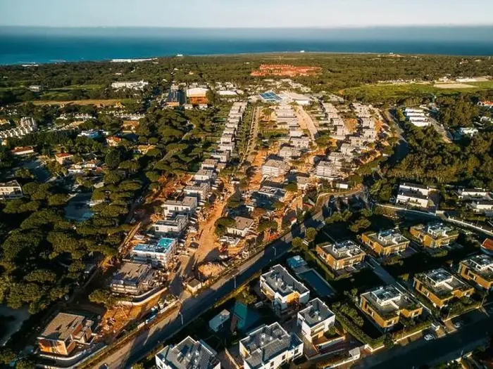 Framed Print : An aerial perspective showcases the luxurious residential district of Quinta da Marinha in Cascais, Portugal Framed Print : An aerial perspective showcases the luxurious residential district of Quinta da Marinha in Cascais, Portugal