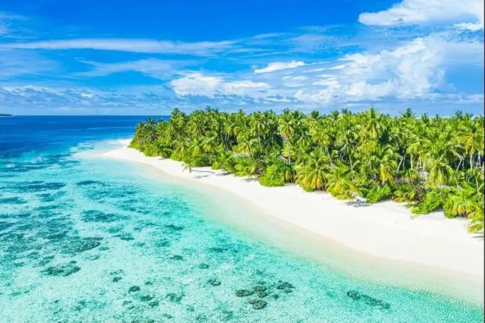 Framed Print : Aerial photo of beautiful Maldives paradise tropical beach. Amazing view, blue turquoise lagoon water, palm trees and white sandy beach. Luxury travel Framed Print : Aerial photo of beautiful Maldives paradise tropical beach. Amazing view, blue turquoise lagoon water, palm trees and white sandy beach. Luxury travel