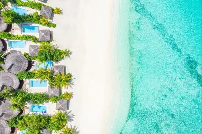 Framed Print : Aerial photo of beautiful Maldives paradise tropical beach. Amazing view, blue turquoise lagoon water, palm trees and white sandy beach. Luxury travel Framed Print : Aerial photo of beautiful Maldives paradise tropical beach. Amazing view, blue turquoise lagoon water, palm trees and white sandy beach. Luxury travel