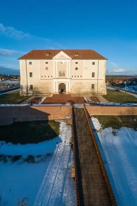 Framed Print : Aerial photo of Castle in Ozora, called Ozorai Pipo vara Framed Print : Aerial photo of Castle in Ozora, called Ozorai Pipo vara
