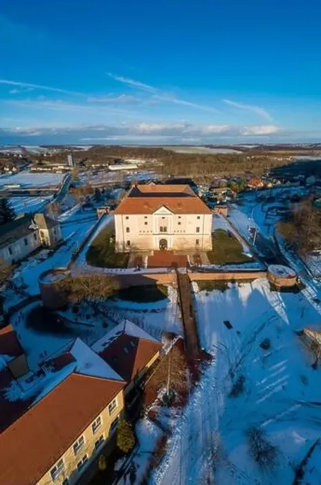 Framed Print : Aerial photo of Castle in Ozora, called Ozorai Pipo vara Framed Print : Aerial photo of Castle in Ozora, called Ozorai Pipo vara