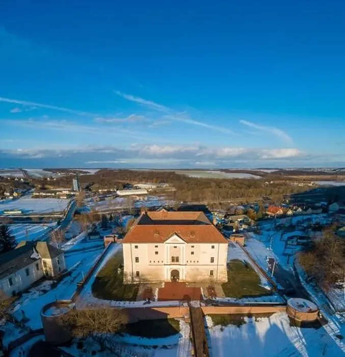 Framed Print : Aerial photo of Castle in Ozora, called Ozorai Pipo vara Framed Print : Aerial photo of Castle in Ozora, called Ozorai Pipo vara