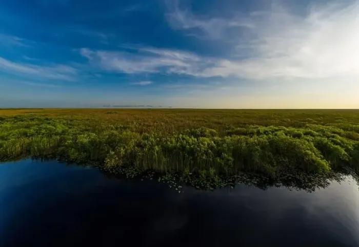 Framed Print : Aerial photo Florida Everglades wildlife preserve Framed Print : Aerial photo Florida Everglades wildlife preserve