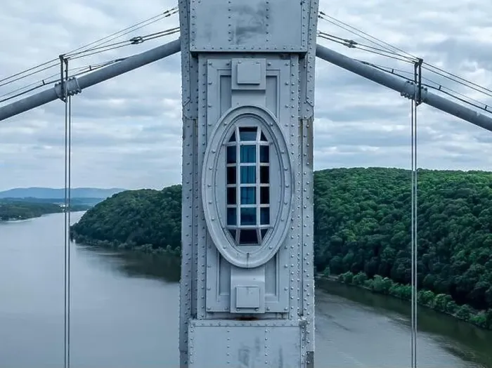 Framed Print : Aerial photo of the Franklin Delano Roosevelt Mid-Hudson Bridge over the Hudson River, Poughkeepsie NY Framed Print : Aerial photo of the Franklin Delano Roosevelt Mid-Hudson Bridge over the Hudson River, Poughkeepsie NY