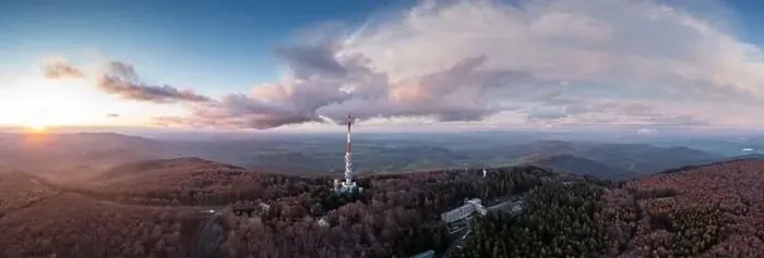 Framed Print : Aerial photo from Kekesteto, TV tower in Matra, Hungary Framed Print : Aerial photo from Kekesteto, TV tower in Matra, Hungary