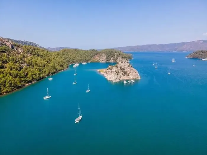 Framed Print : Aerial photo of Kızkumu Bay Shot with drone Marmaris, Turkey Framed Print : Aerial photo of Kızkumu Bay Shot with drone Marmaris, Turkey