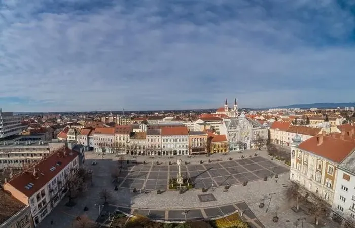 Framed Print : Aerial photo, Main Square of Szombathely Hungary Framed Print : Aerial photo, Main Square of Szombathely Hungary