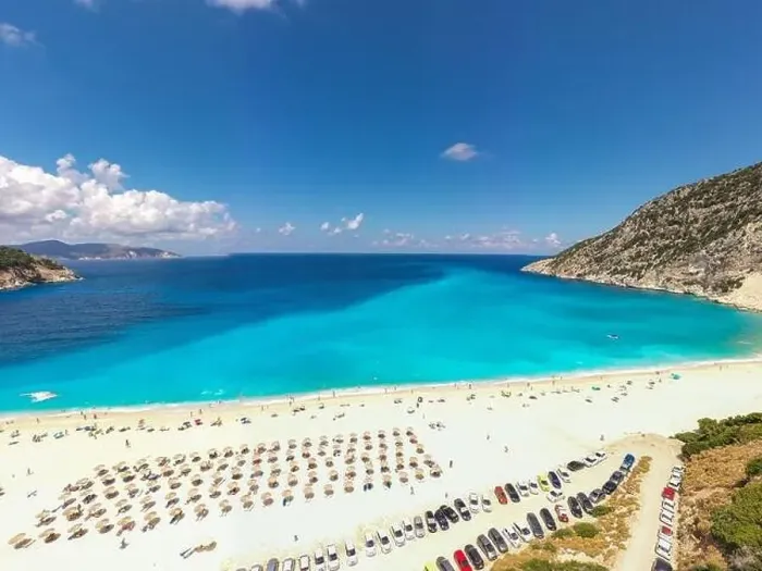 Framed Print : Aerial photo of paradise exotic sea at Myrtos beach in Kefalonia island Greece Framed Print : Aerial photo of paradise exotic sea at Myrtos beach in Kefalonia island Greece