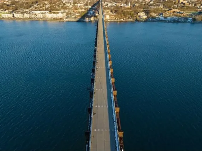 Framed Print : Aerial photo of a walkway bridge near Poughkeepsie NY over the Hudson River Framed Print : Aerial photo of a walkway bridge near Poughkeepsie NY over the Hudson River