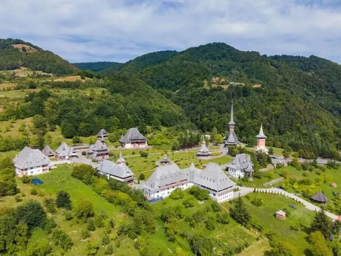 Framed Print : Aerial photography of Barsana monastery located in Maramures County Framed Print : Aerial photography of Barsana monastery located in Maramures County