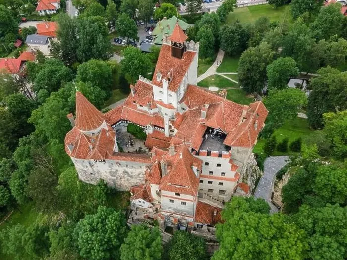 Framed Print : Aerial photography over Bran castle in Brasov Framed Print : Aerial photography over Bran castle in Brasov
