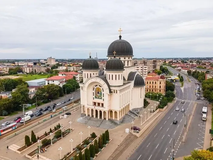 Framed Print : Aerial photography of the Orthodox Cathedral in Arad Framed Print : Aerial photography of the Orthodox Cathedral in Arad