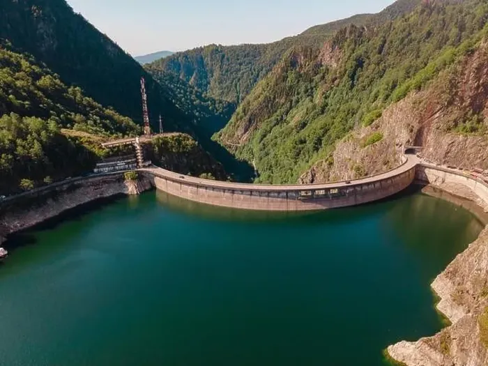 Framed Print : Aerial photography of Vidraru dam Framed Print : Aerial photography of Vidraru dam