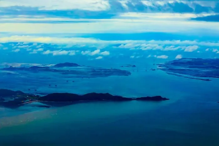 Framed Print : aerial photos view of South Korea island Framed Print : aerial photos view of South Korea island