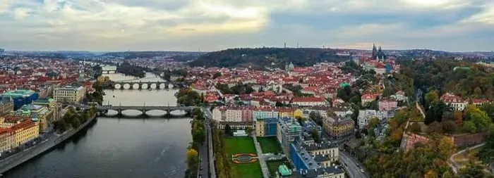 Framed Print : Aerial Prague panoramic drone view of the city of Prague at the Old Town Square Framed Print : Aerial Prague panoramic drone view of the city of Prague at the Old Town Square