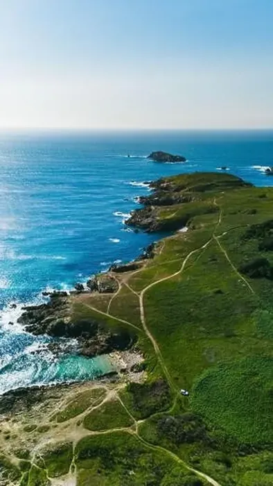Framed Print : Aerial shot capturing the stunning landscape of Galicia Framed Print : Aerial shot capturing the stunning landscape of Galicia