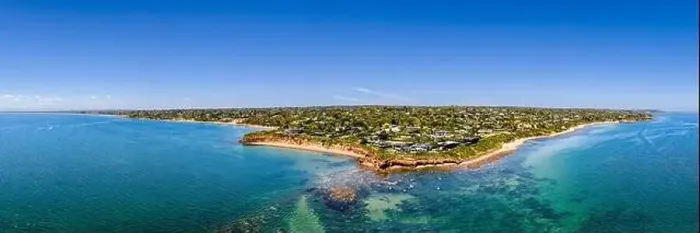 Framed Print : Aerial shot of Daveys Bay Pelican Point Framed Print : Aerial shot of Daveys Bay Pelican Point