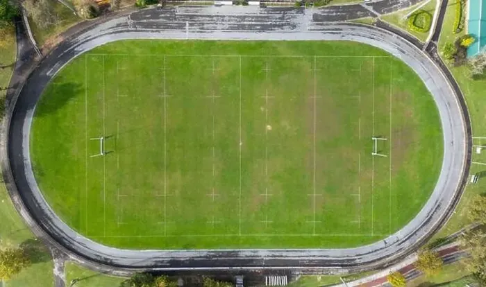 Framed Print : Aerial shot from a drone capturing an empty Framed Print : Aerial shot from a drone capturing an empty