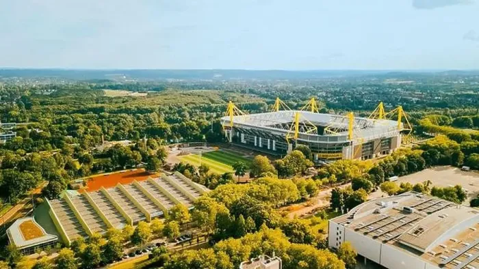 Framed Print : Aerial shot of football stadium BVB Borussia, Signal Iduna Park in Dortmund, Germany Framed Print : Aerial shot of football stadium BVB Borussia, Signal Iduna Park in Dortmund, Germany