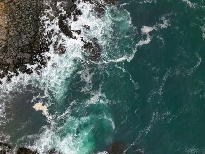 Framed Print : Aerial shot of the pacific ocean and coast at Pichilemu, Chile Framed Print : Aerial shot of the pacific ocean and coast at Pichilemu, Chile