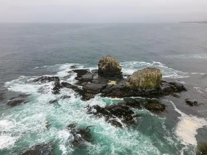 Framed Print : Aerial shot of the scenic birds rock at Punta de Lobos at Pichilemu, Chile Framed Print : Aerial shot of the scenic birds rock at Punta de Lobos at Pichilemu, Chile