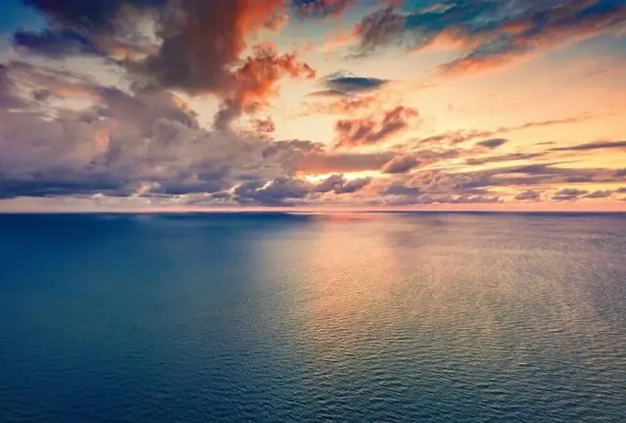 Framed Print : Aerial spring seascape of Adriatic sea Framed Print : Aerial spring seascape of Adriatic sea
