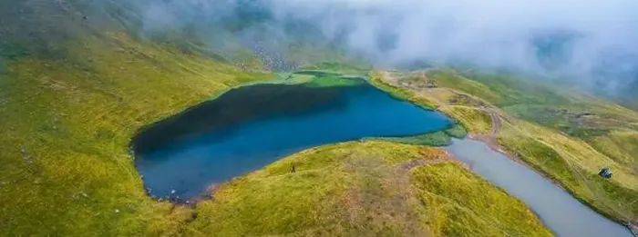 Framed Print : Aerial summer scene of Dohaska lake Framed Print : Aerial summer scene of Dohaska lake