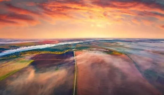 Framed Print : Aerial summer view from flying drone of plowed field Framed Print : Aerial summer view from flying drone of plowed field