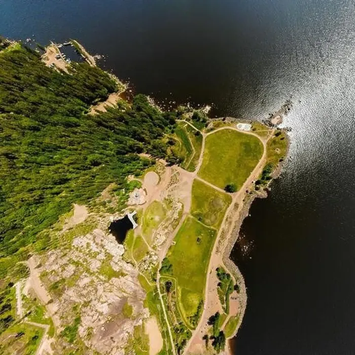 Framed Print : Aerial summer view of Katariina Seaside Park, Kotka, Finland Framed Print : Aerial summer view of Katariina Seaside Park, Kotka, Finland
