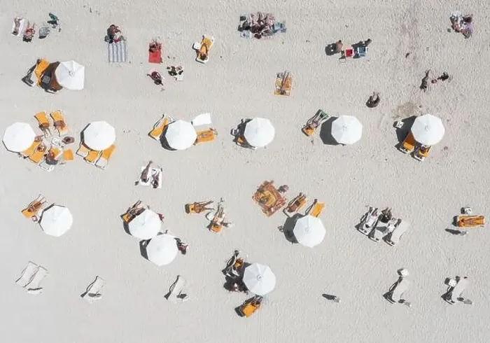 Framed Print : Aerial Sunshade Beach Photo Framed Print : Aerial Sunshade Beach Photo