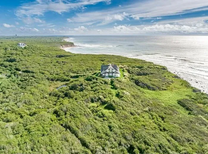 Framed Print : Aerial view of 156 Deforest Road, Montauk, NY Framed Print : Aerial view of 156 Deforest Road, Montauk, NY