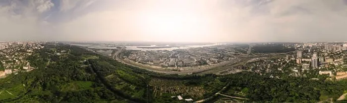 Framed Print : Aerial view 360 degrees panorama of Kiev above the National Botanical Garden named after M.M. Grishka Framed Print : Aerial view 360 degrees panorama of Kiev above the National Botanical Garden named after M.M. Grishka