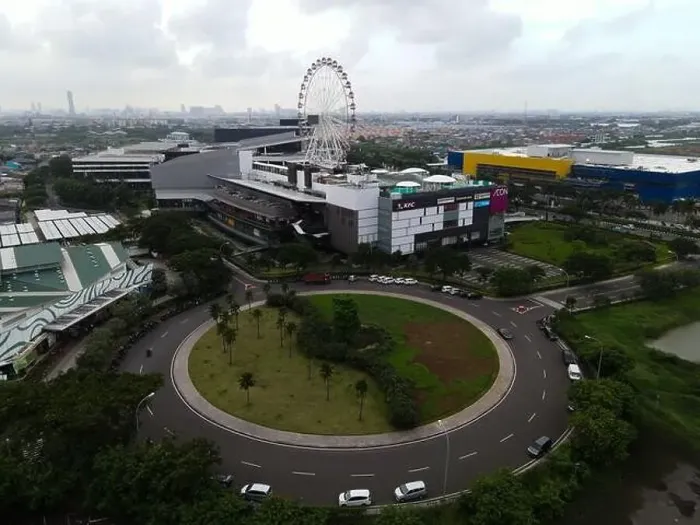 Framed Print : Aerial view of AEON MALL Jakarta Garden City Framed Print : Aerial view of AEON MALL Jakarta Garden City