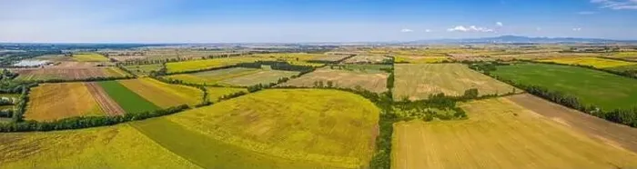 Framed Print : Aerial view of agricultural fields Framed Print : Aerial view of agricultural fields