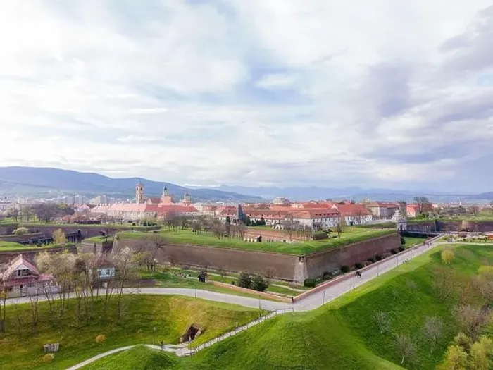 Framed Print : Aerial view of the Alba Carolina citadel located in Alba Iulia Framed Print : Aerial view of the Alba Carolina citadel located in Alba Iulia