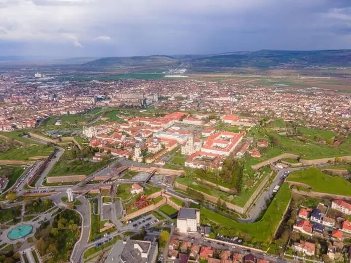 Framed Print : Aerial view of the Alba Carolina citadel located in Alba Iulia Framed Print : Aerial view of the Alba Carolina citadel located in Alba Iulia