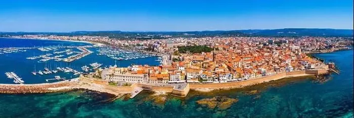 Framed Print : Aerial view over Alghero old town Framed Print : Aerial view over Alghero old town