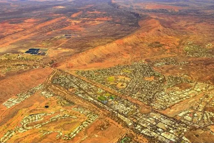 Framed Print : Aerial view of Alice Springs skyline in Australia Framed Print : Aerial view of Alice Springs skyline in Australia